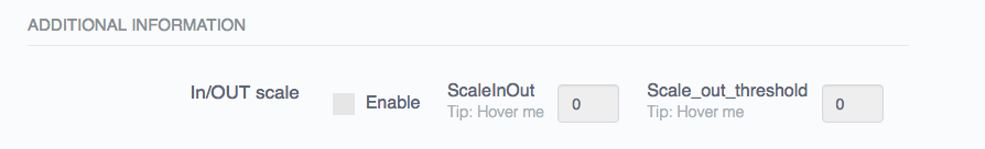 Autoscaling option on the PaaS GUI